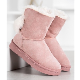 Bella Paris Botas de nieve con pompones rosado 4
