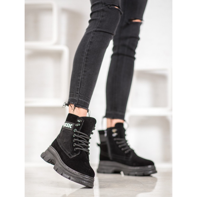 Bella Paris Botas de plataforma clásicas negro 2