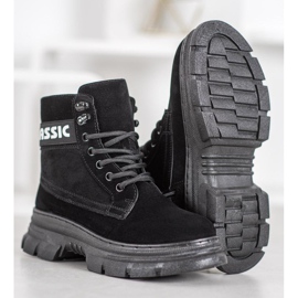 Bella Paris Botas de plataforma clásicas negro 6