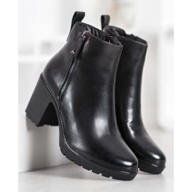 Bella Paris Botas casuales de cuero ecológico negro 3
