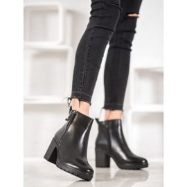 Bella Paris Botas casuales de cuero ecológico negro 2
