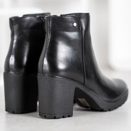 Bella Paris Botas de cuero ecológico negro 2