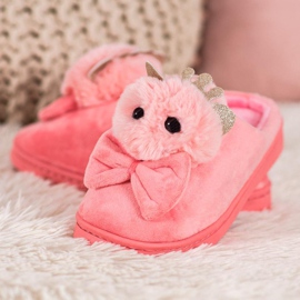 SHELOVET Pantuflas Con Lazo rosado 6