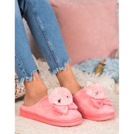 SHELOVET Pantuflas Con Lazo rosado 7