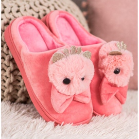 SHELOVET Pantuflas Con Lazo rosado 4