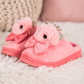 SHELOVET Pantuflas Con Lazo rosado 5