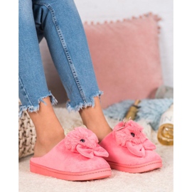 SHELOVET Pantuflas Con Lazo rosado 6