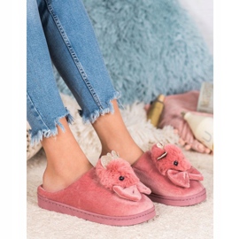 SHELOVET Pantuflas Con Lazo rosa 1