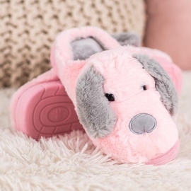 SHELOVET Zapatillas para perros rosado 3