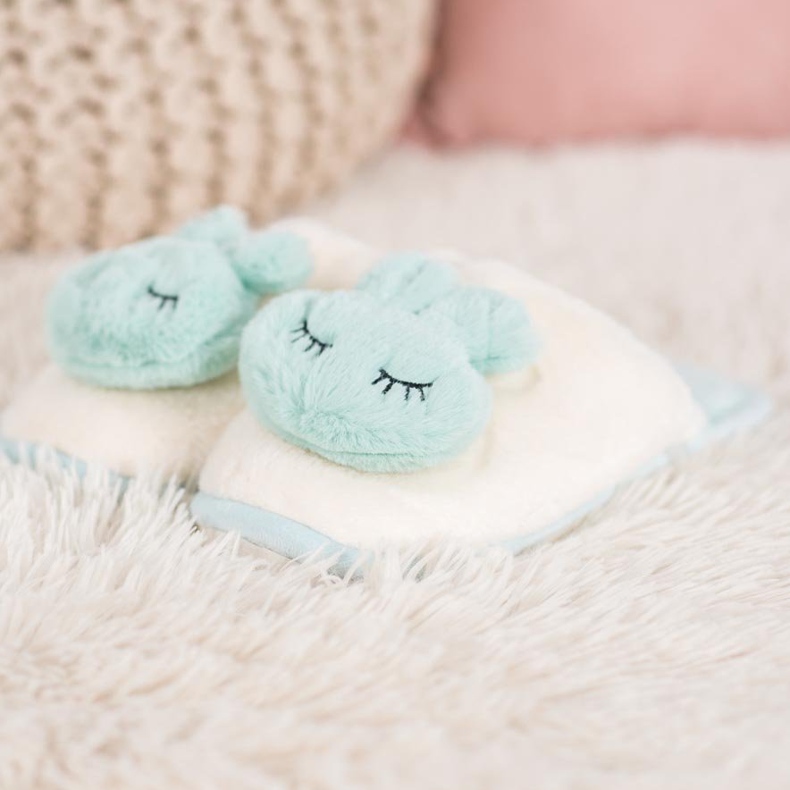 SHELOVET Pantuflas calientes azul 1