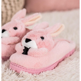 SHELOVET Zapatillas de conejos rosado 1