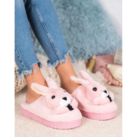 SHELOVET Zapatillas de conejos rosado 2