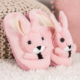 SHELOVET Zapatillas de conejos rosado 4