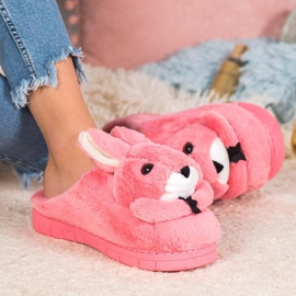 SHELOVET Zapatillas de conejos rosado 2