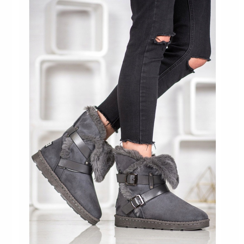 Bona Mukluki de ante con rayas gris 1