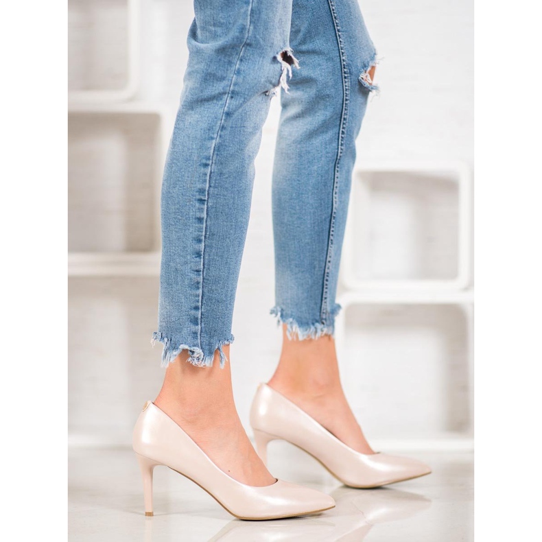 Goodin Stilettos con estilo hechos de cuero ecológico marrón 2