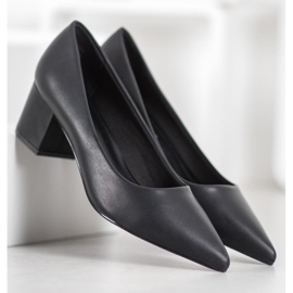 Ideal Shoes Bombas negras con estilo negro 2