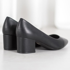 Ideal Shoes Bombas negras con estilo negro 3