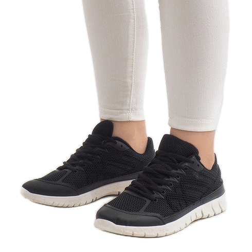 Deportivas negras con malla X-18 negro 1 Deportivas negras con malla X-18 negro 1