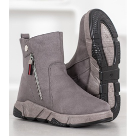 SHELOVET Botas de gamuza de moda gris 5