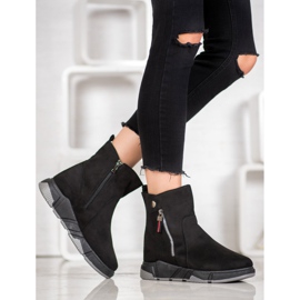 SHELOVET Botas de gamuza de moda negro 4