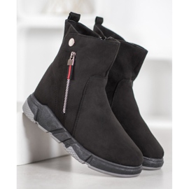 SHELOVET Botas de gamuza de moda negro 3