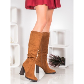 Super Me Botas de ante marrón 2