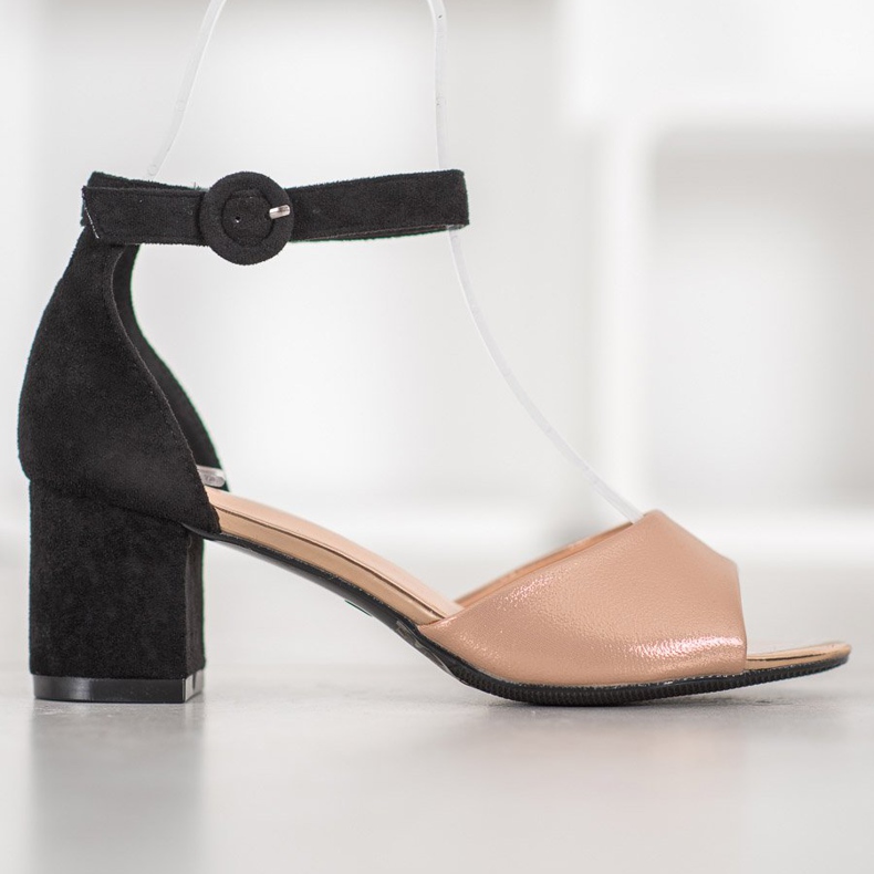 Bombas VINCEZA de moda marrón negro 2