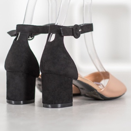 Bombas VINCEZA de moda marrón negro 3