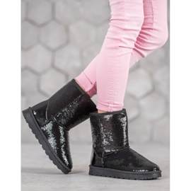 SHELOVET Mukluki con lentejuelas negro 1 SHELOVET Mukluki con lentejuelas negro 1