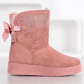 SHELOVET Mukluki con circonita cúbica rosado 4