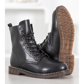 Kylie Tramperos elegantes con cuero ecológico negro 1 Kylie Tramperos elegantes con cuero ecológico negro 1