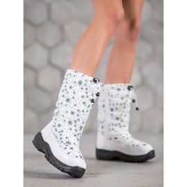 SHELOVET Botas de nieve cálidas blanco 7