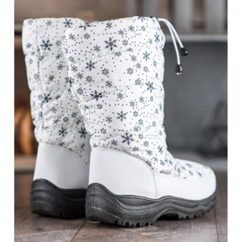 SHELOVET Botas de nieve cálidas blanco 3