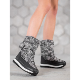 SHELOVET Botas de nieve para el invierno negro 4
