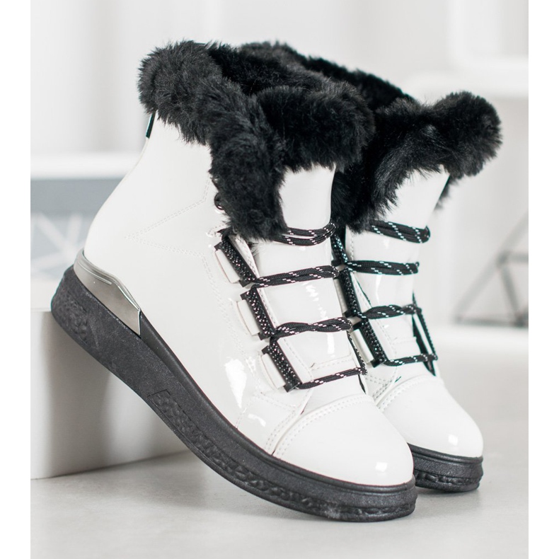 Bella Paris Botas de nieve blancas blanco 1