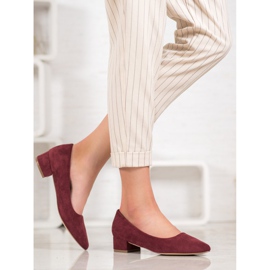 SHELOVET Bombas de tacón plano rojo 5