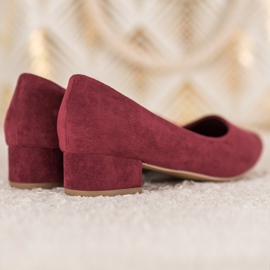 SHELOVET Bombas de tacón plano rojo 3
