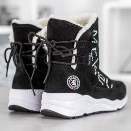 McKey Botas de nieve de cuero negro 6