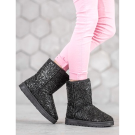SHELOVET Mukluki cálido con lentejuelas negro 5