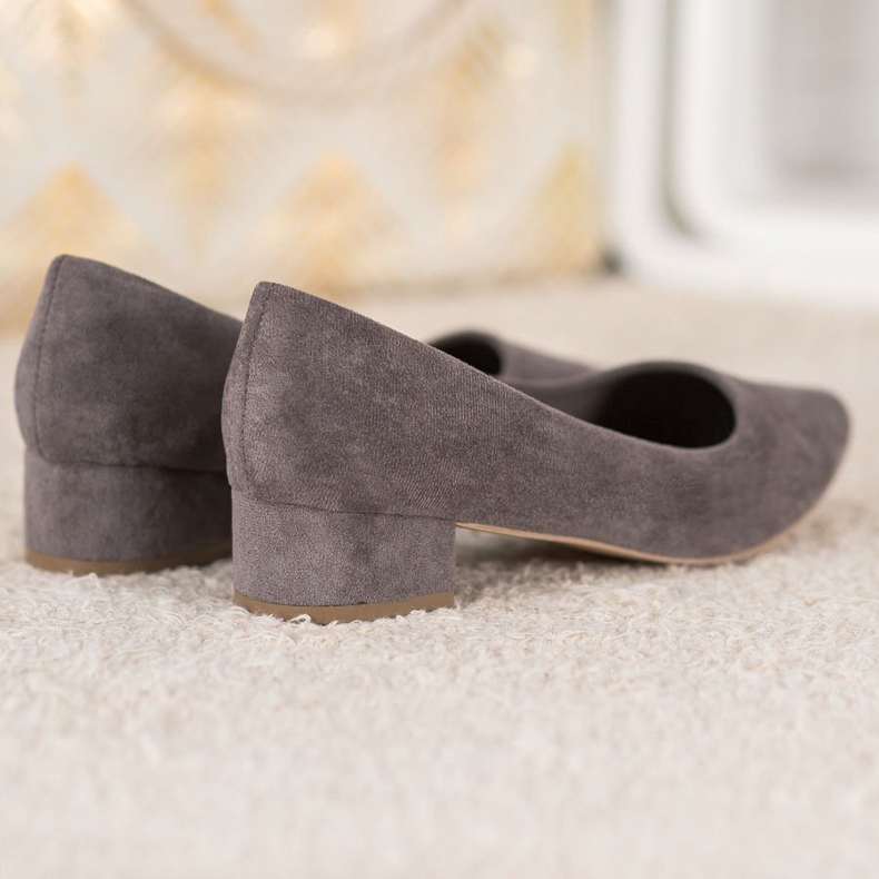 SHELOVET Bombas de tacón plano gris 1