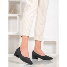 SHELOVET Bombas de tacón plano negro 2 SHELOVET Bombas de tacón plano negro 2
