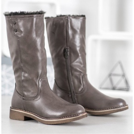 SDS Botas con vástago enrollable gris 2