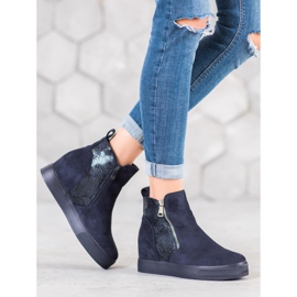Bestelle Botas con estampado de serpiente azul 4