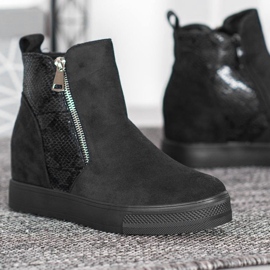 Bestelle Botas con estampado de serpiente negro 1 Bestelle Botas con estampado de serpiente negro 1