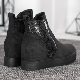 Bestelle Botas con estampado de serpiente negro 2 Bestelle Botas con estampado de serpiente negro 2