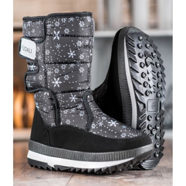 SHELOVET Botas de nieve con velcro negro 4