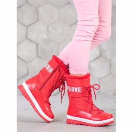 SHELOVET Me encantan las botas de nieve rojo 1