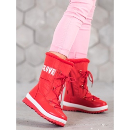 SHELOVET Me encantan las botas de nieve rojo 2