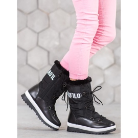SHELOVET Me encantan las botas de nieve negro 1